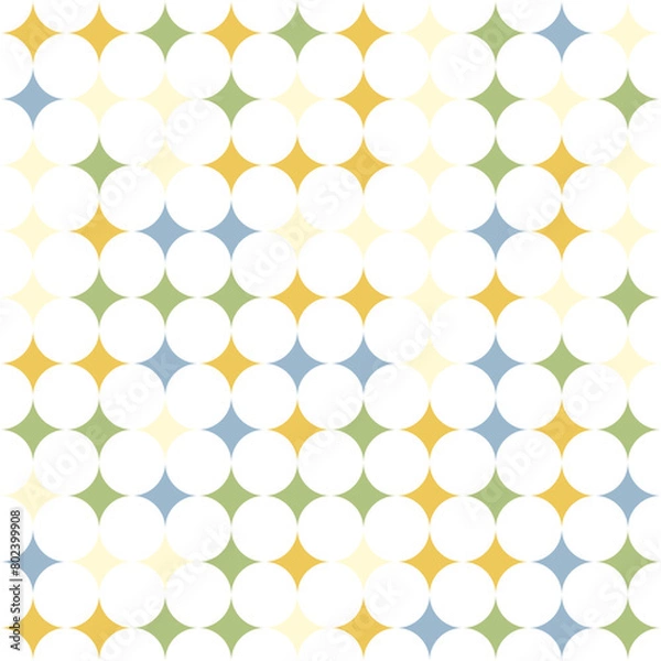 Fototapeta Bauhaus geometric vector pattern design 