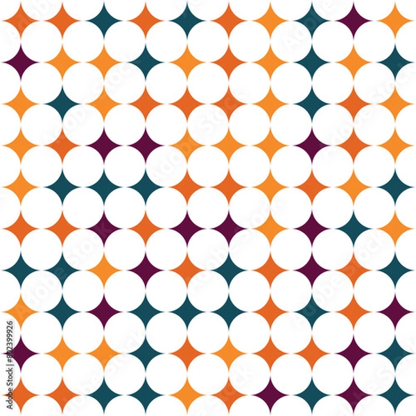 Fototapeta Bauhaus geometric vector pattern design 