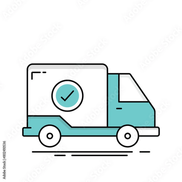 Obraz delivery van icon