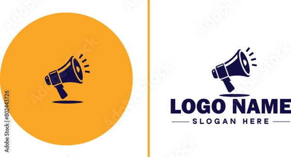 Obraz Megaphone icon speaker talk chat social logo app UI modern flat business vector logo