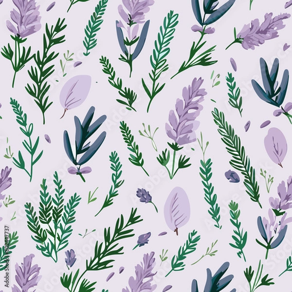 Fototapeta seamless floral pattern