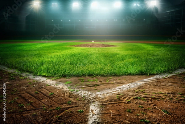 Obraz  Stadium Outdoor Field Baseball. Generative AI