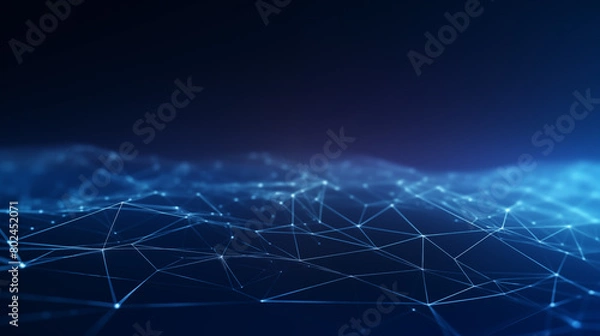 Obraz abstract technology and network background with dots
