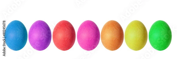 Obraz multi-colored Easter eggs the isolated