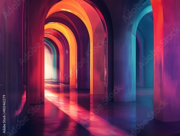 Fototapeta Mystery Depth Effect Space Extension with Illusory Perspectives 