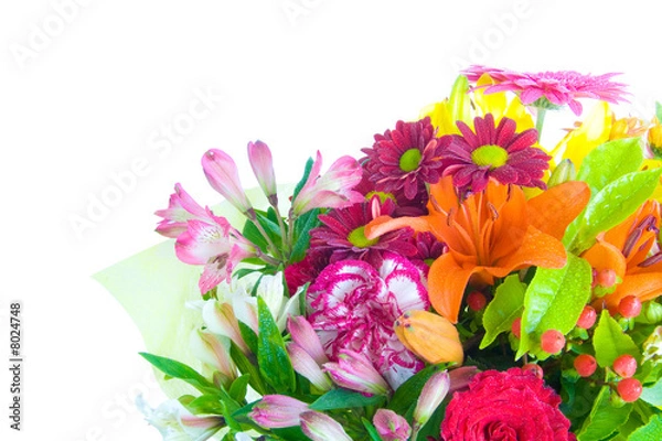 Fototapeta Bouquet frais en coin