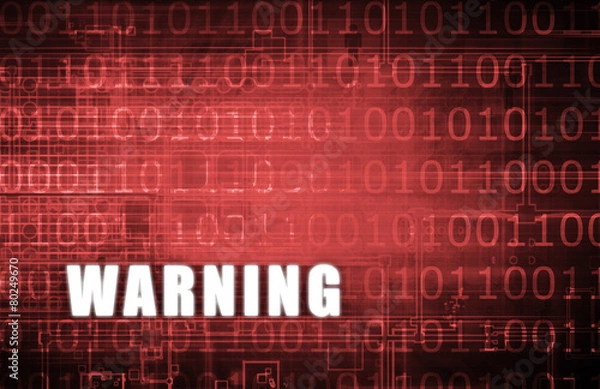 Fototapeta Warning