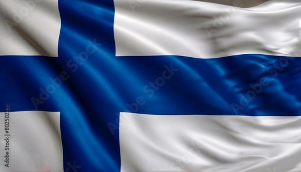 Obraz Finland flag with folds