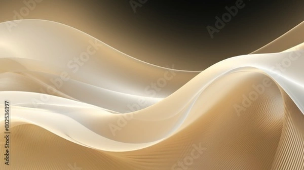 Fototapeta Abstract shiny color gold wave design element .golden curved yellow lines .with sparkling effect on white background .Used for template or background, banner.