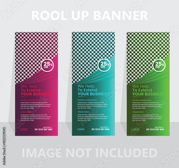 Fototapeta Creative Roll Up design template.