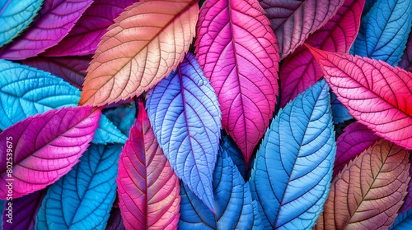 Obraz Abstract background with colorful leaves. Copy space for text.