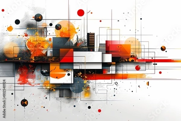 Obraz Deconstructivist Architectural Icons: Fragmented Forms, Non-linear Shapes, and Unexpected Angles