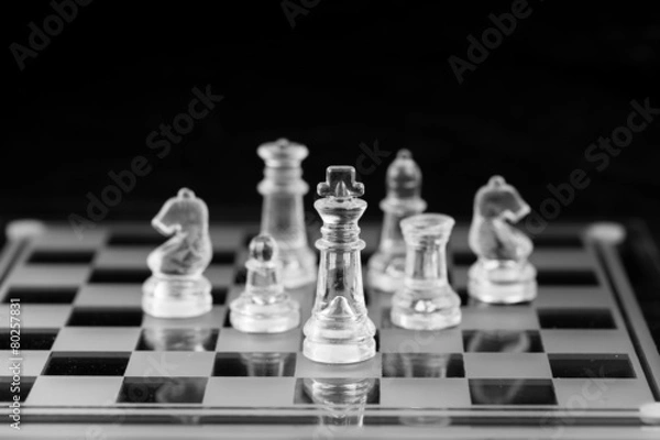 Obraz Chess figure, business concept strategy, leadership, team and su