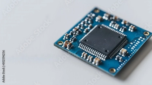 Fototapeta Close-Up of Microcontroller Circuit Board