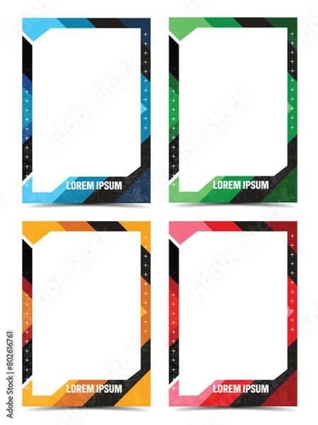 Obraz Techno player trading card photo frame border