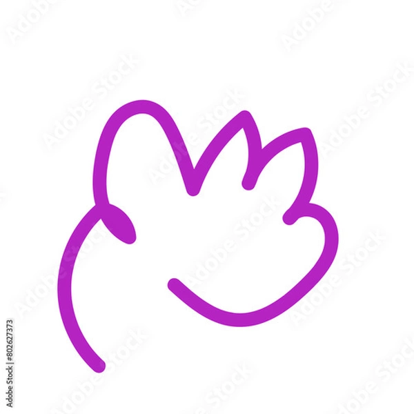 Obraz Abstract shapes squiggle lines vector 