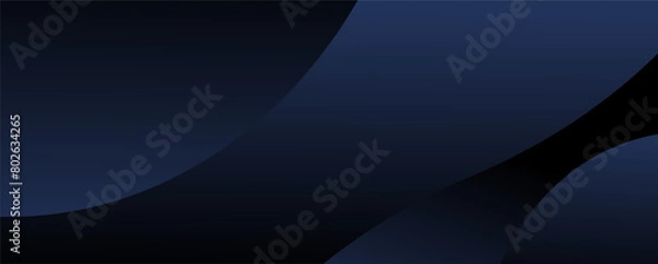 Fototapeta 3D blue geometric fluid abstract background. Minimalist modern graphic design element cutout style concept for banner, flyer, card, or brochure cover