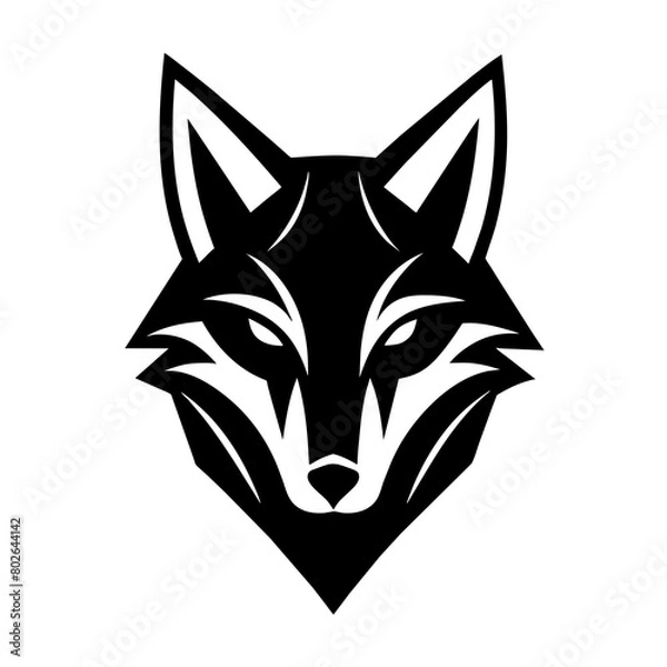Fototapeta Jackal head vector icon