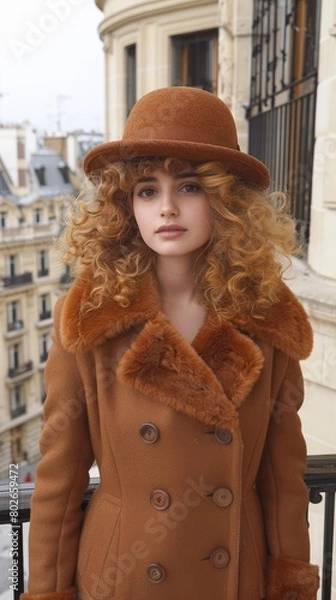 Fototapeta attractive beautiful European women using and texting on his smart phone mobile for service 5g digital communication and online social media city banner created by ai