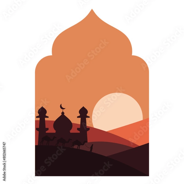 Fototapeta Camel Silhouette Vector