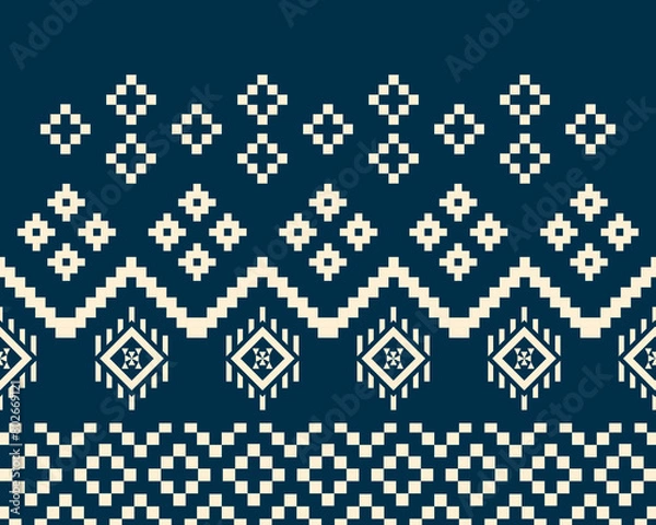 Fototapeta abstract Traditional geometric ethnic fabric pattern ornate elements with ethnic patterns design for textiles, rugs, clothing, sarong, scarf, batik, wrap, embroidery, print, curtain, carpet, wallpaper