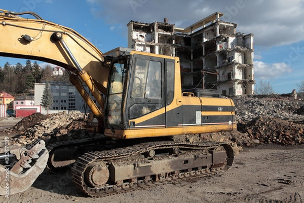 Fototapeta construction machine