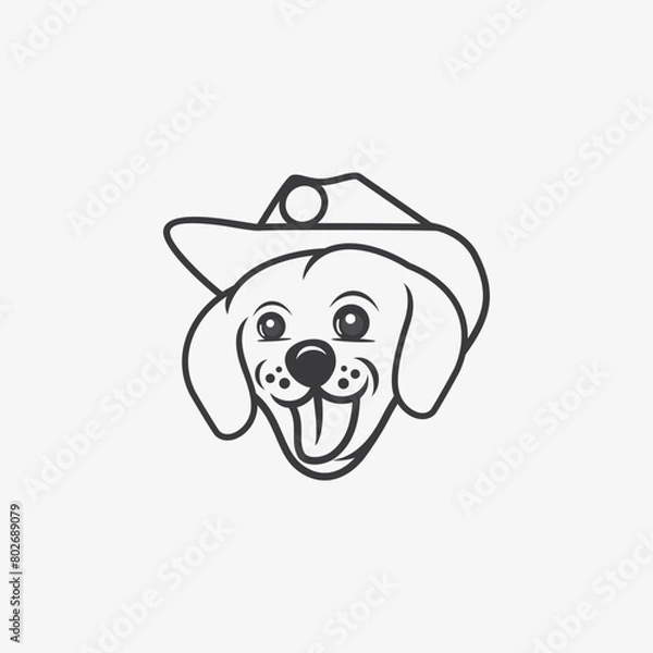 Obraz Puppy logo design vector illustration 