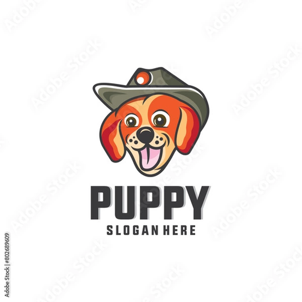 Obraz Puppy logo design vector illustration 