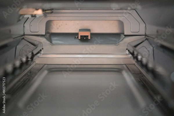 Fototapeta キッチンの新しいガスコンロ。買い替えたばかりのグリル内。