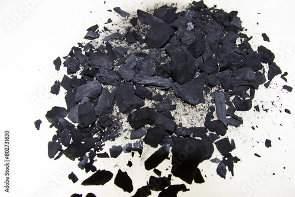 Fototapeta coal isolated on white background