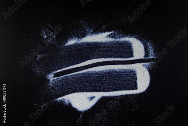 Fototapeta abstract white dust on a black background.