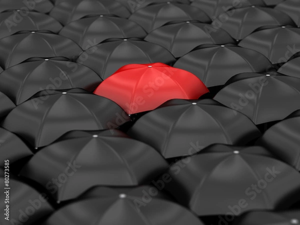 Obraz unique red umbrella