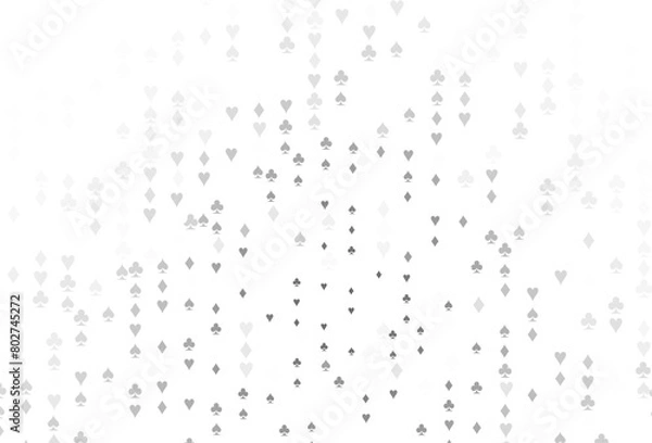 Obraz Light Silver, Gray vector texture with playing cards.