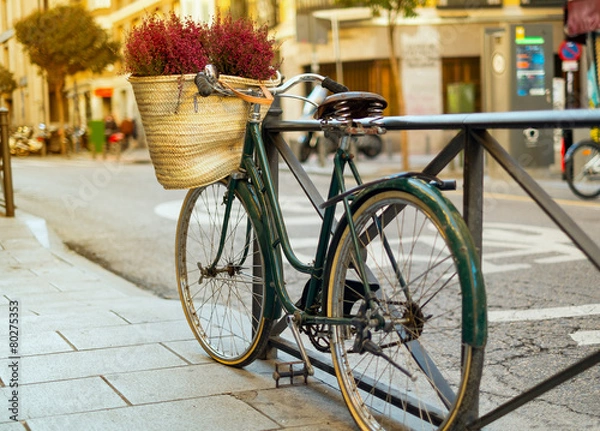 Obraz Bicycle at sunset