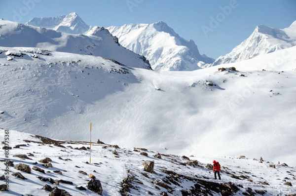 Obraz Snow mountain trekking