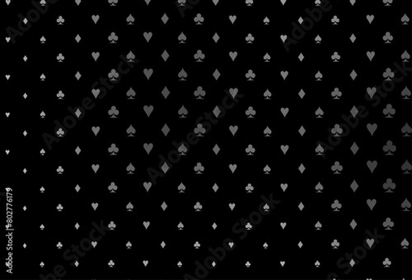 Obraz Dark silver, gray vector texture with playing cards.