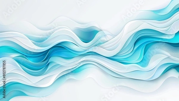 Fototapeta light blue abstract wavy buisness background