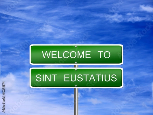 Obraz Sint Eustatius Travel Sign