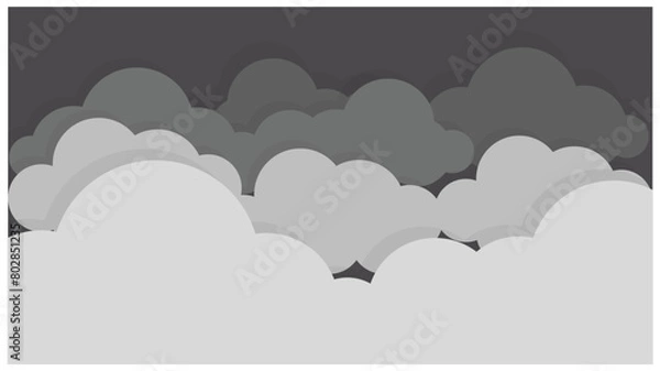 Obraz grey clouds on the sky