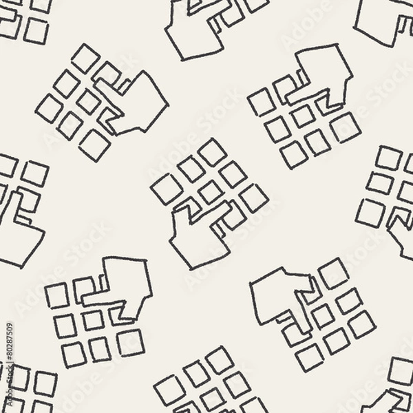 Fototapeta keypad doodle drawing seamless pattern background