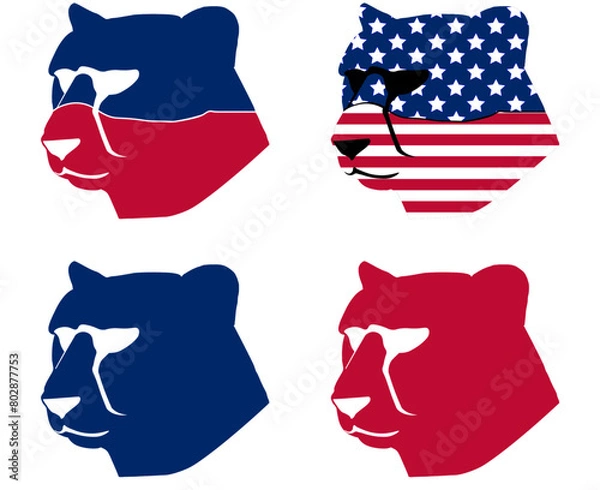 Fototapeta cheetah logo