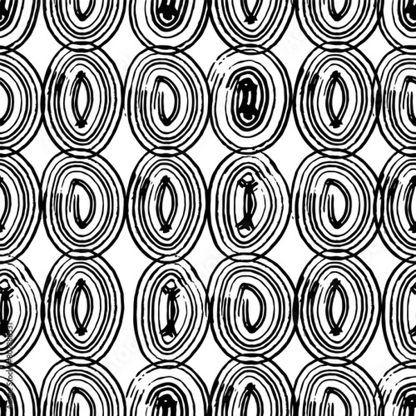 Obraz Abstract seamless pattern with hand drawn textures. Vector background.