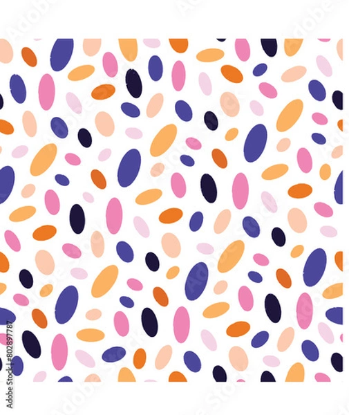 Obraz Colourful elipse seamless pattern design