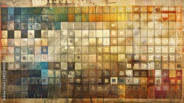 Fototapeta Charts showing the periodic table of elements