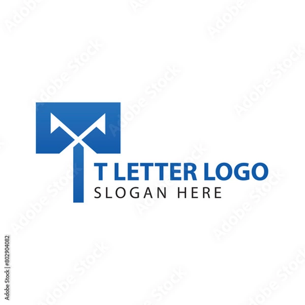 Obraz T letter logo and symbol vector