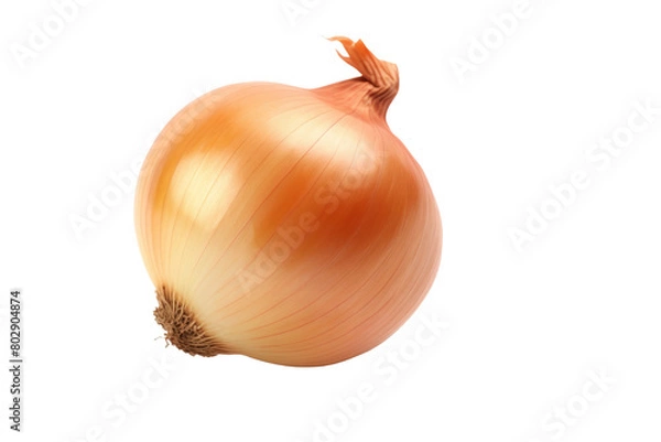 Fototapeta Whispers of Nature: A Captivating Close-Up of an Onion on a Blank Canvas. On a White or Clear Surface PNG Transparent Background.