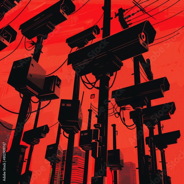 Fototapeta Mass surveillance