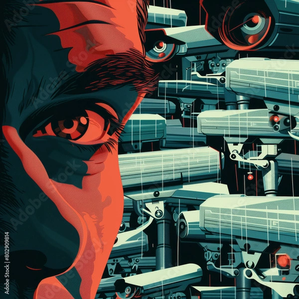 Fototapeta Mass surveillance