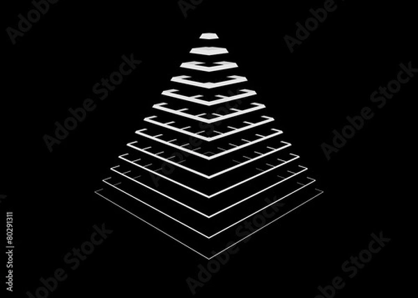 Obraz stripes and pyramid