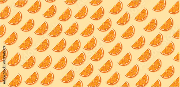 Fototapeta Seamless pattern with orange 